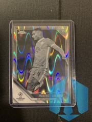 2021-22 Topps Chrome UEFA UCL #48 Maxence Lacroix Black & White Ray Wave